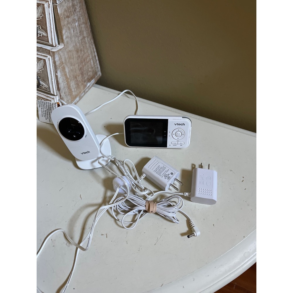 Vtech VM819 Video Baby Monitor w/ Camera Two Power Adapters Tested Working